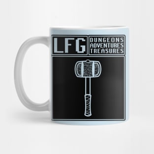 LFG Looking For Group Paladin Hammer Dungeon Tabletop RPG TTRPG Mug